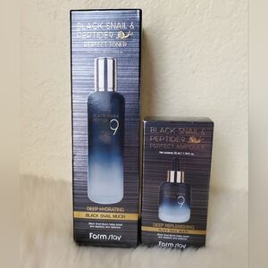 Black Snail & Peptide 9 Perfect Toner, Perfect Ampoule Skin Elasticity Radiance